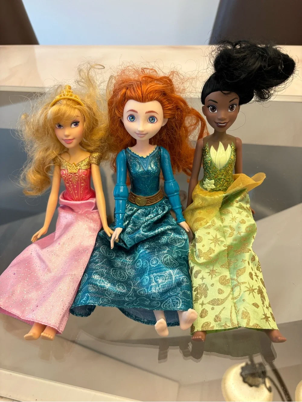 Disney Princess Aurora Merida Tiana Fashion Dolls Lot of 3 11 in
